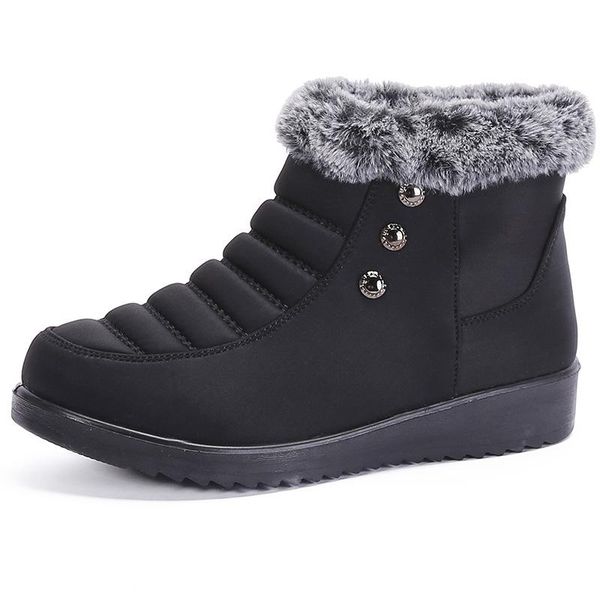 

boots women fashion casual women's winter shoe for woman comfortable female shoes plus size, Black