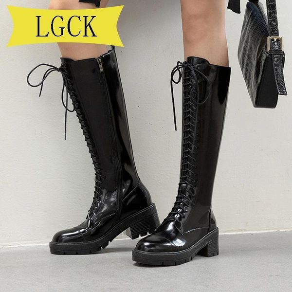 

boots plus size 34-39 stylish women genuine leather walking shoes thigh high female slim over the knee1, Black