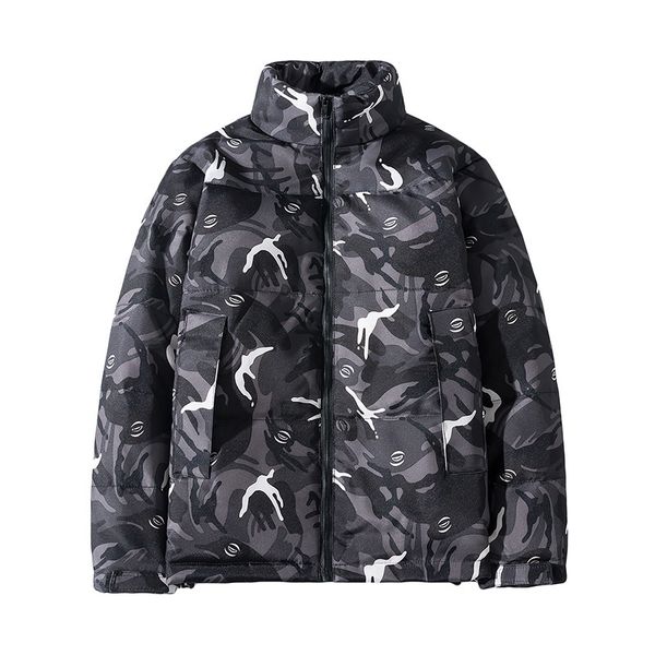 

2021 new camouflage parka men fashion camo bulk streetwear thermal jacket outwear hipster windproof winter clothes xy27 cyzc, Black