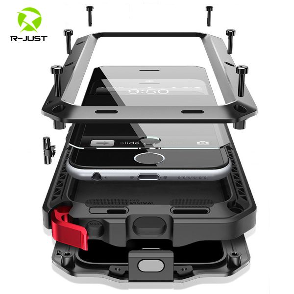 

heavy duty protection doom armor metal aluminum phone case for iphone 6 6s 7 8 plus x 4 4s 5s se 5c shockproof dustproof cover
