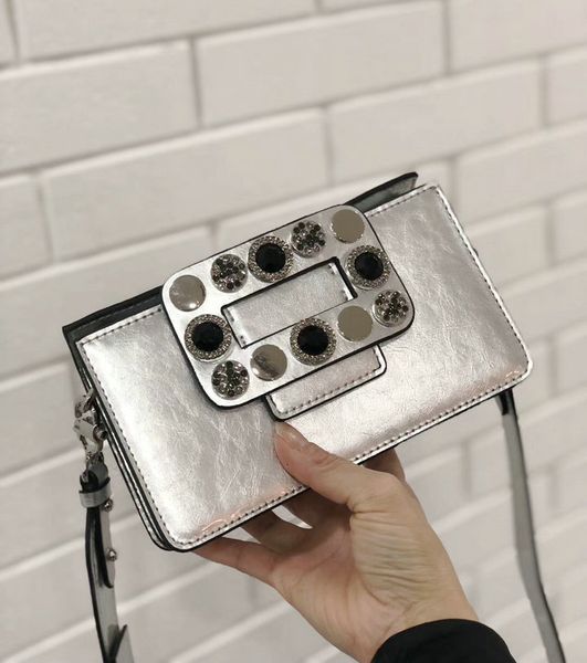 

colorful2020 a light bag genuine diamond small square woman oblique satchel patent leather single shoulder package