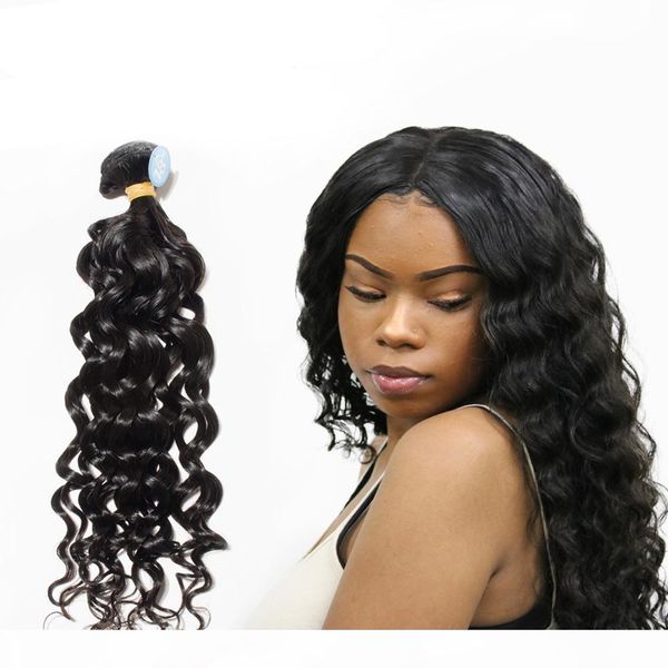 

10a brazilian peruvian malaysian indian virgin human hair weave natural water wave wet and wavy unprocessed remy hair 2 years lifetime, Black