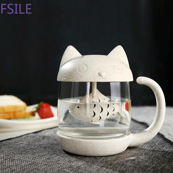 

wedding birthday glass mugs tea filter water for strainer teabags mug creative cat teapot coffee cup gift with qyljbv mywjqq