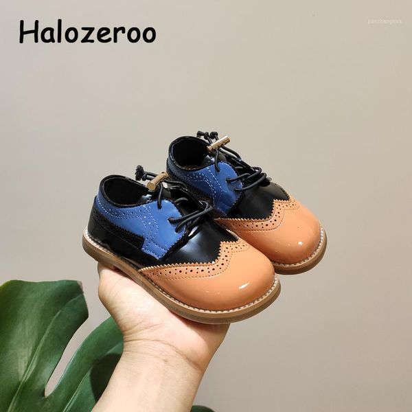 

autumn new baby girls rome brogue shoes children patent leather shoes kids casual flats boys brand soft oxford white1, Black;grey