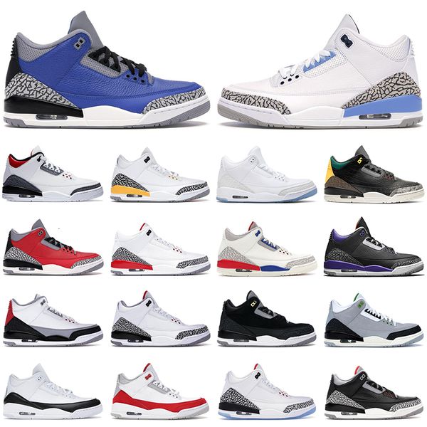 

shoes men 3s jumpman 3 royal cement fire red black white unc university red laser orange mens trianers fashion sports sneakers