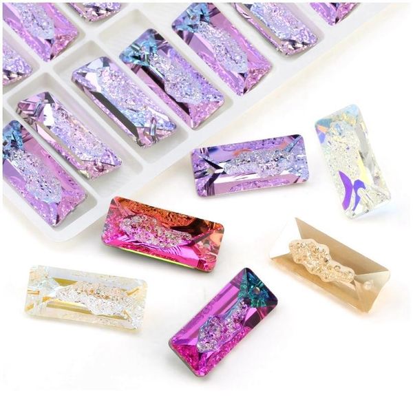 

1pcs 11*26mm 6925 growing crystal rectangle pendant crystal beads rhinestones for earring necklace diy jewelry acc qylgek