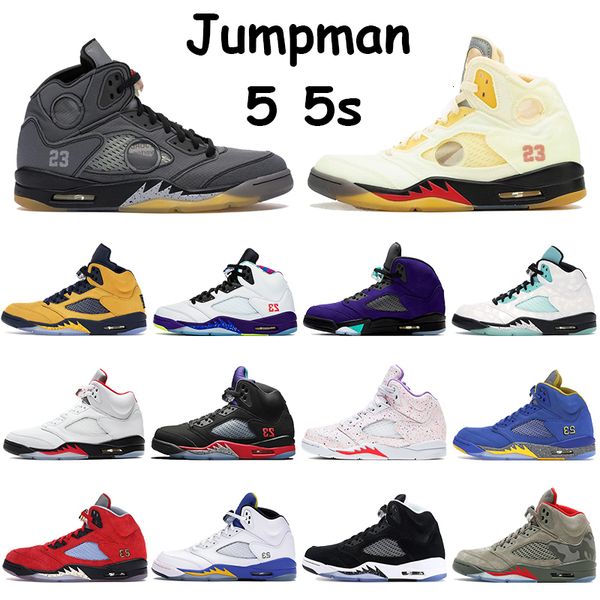 

5 5s men basketball shoes jumpman sail black muslin alternate bel grape 3 easter michigan island green laney metallic mens trainers