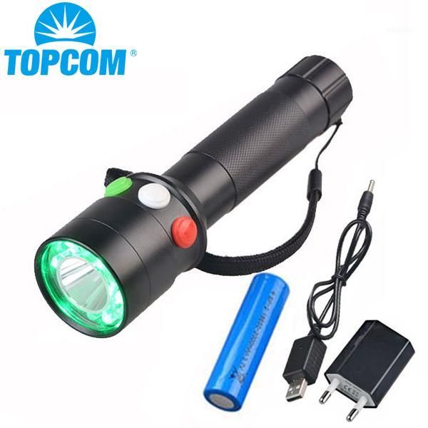 

railway signal for hiking hunting led 5w white red green light modes torch1