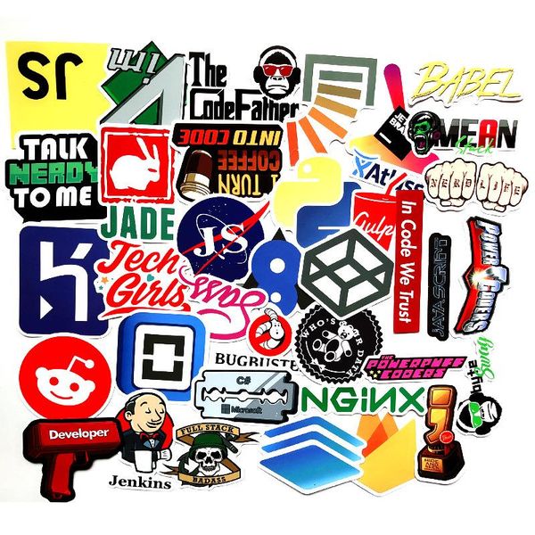 

100pcs internet programmers code java c funny sticker decal for car lapbicycle motorcycle notebook pvc waterproof sticker bbyqgk