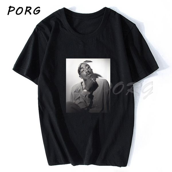 

droshipping summer fashion design tupac 2pac casual hip hop short sleeve round neck punk style sport hooded sweatshirt hoodie men t shirt