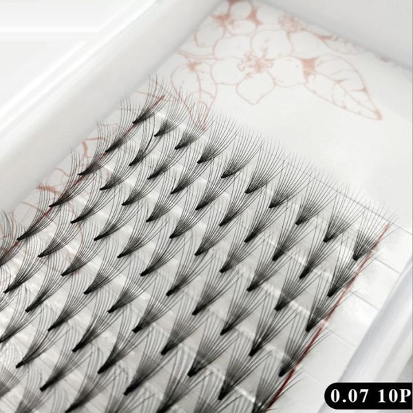 

10p 0.07c/d individual false eyelash 120clusters/box 8-15mm black flare cluster eye lashes extension knot free
