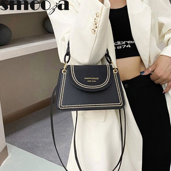 

hbp smooza women casual shoulder bags solid color chain leather mini crossbody