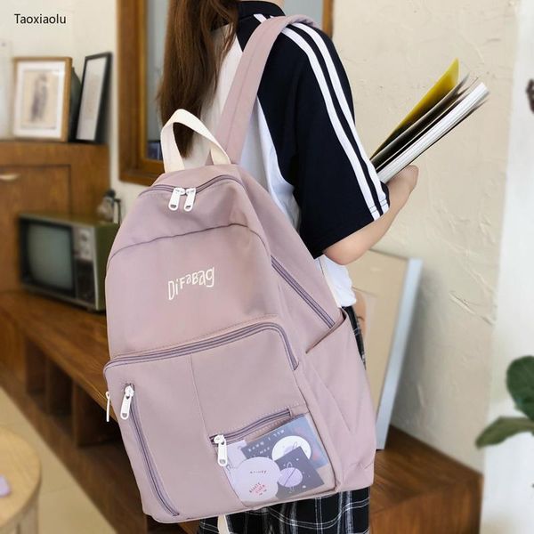 backpack style dcimor waterproof nylon women female more zipper bag schoolbag for teenage girls large capacity travel mochilas