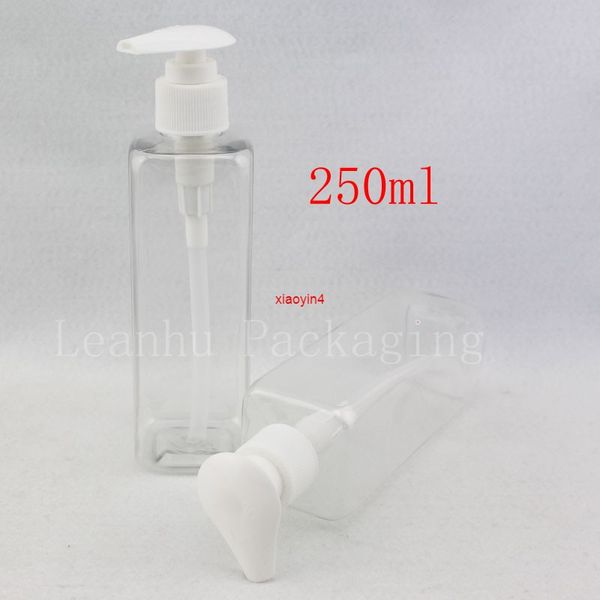 250 ml x 28 transparente flache Schulterflasche mit Herz-Design-Spender, Kosmetikbehälter, Reiseshampoo, Pumpbehälter, gute Verpackung