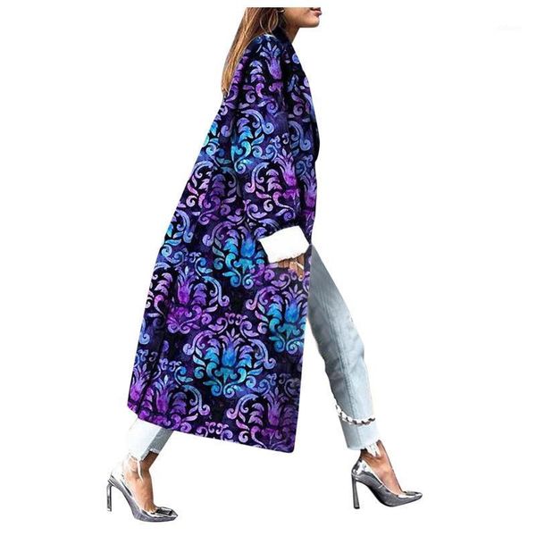 

fashionable woolen coat women's printed pocket gorgeous sweater double breasted coat cardigan wool blend cardigan women1, Black