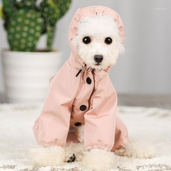 

dog apparel autumn and winter clothes waterproof mesh breathable sweat-absorbent reflective pet raincoat for puppy cat js221