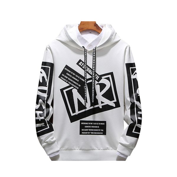 

new casual black white hoodie men hip hop street wear letter print sweatshirts skateboard men/woman pullover hoodies male hoodie