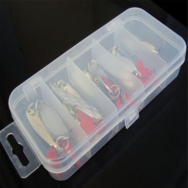 

10pcs/20pcs metal spinner spoon kit fishing lure hard bait set sequins treble hook for winter ocean river fishing acc jllijt