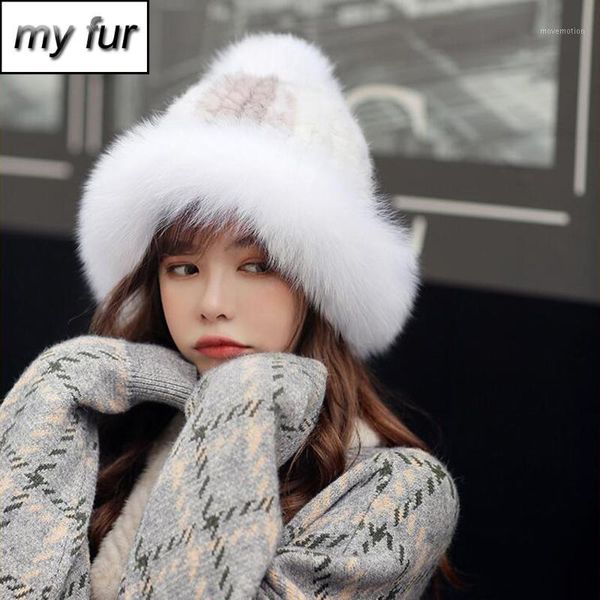 

winter luxury knit fashion real fur hats women beanies solid real caps lady fashion fur hat skullies1, Blue;gray