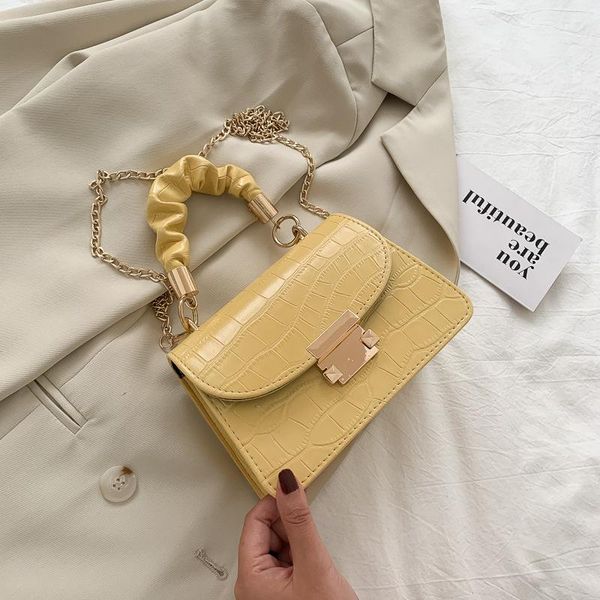 

mini handbags alligator pattern messenger bag ins pouplar purse simple flap crossbody bags retro wide shoulder strap