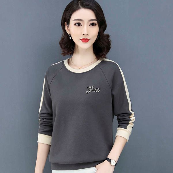 

cashmere sweater female middle-aged mother fall / winter 2020 new loose age reducing foreign style round neck thickened coat top, Black