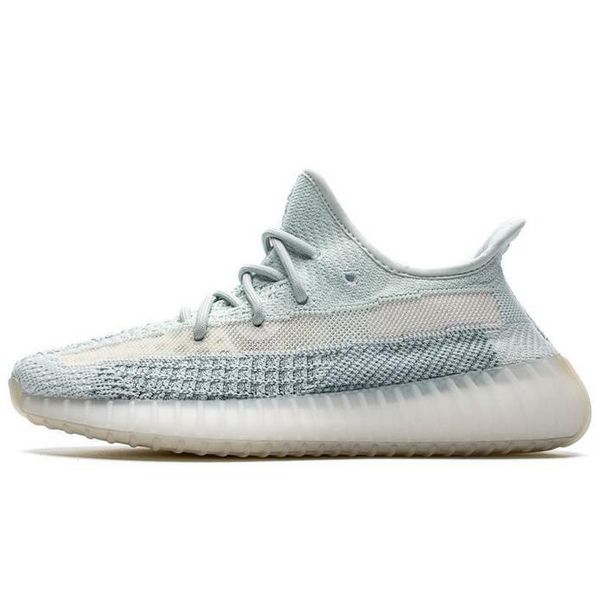 

2019 2020 kanye west designer sneakers cloud white citrin green glow mens women running shoes bred zebra black non reflective