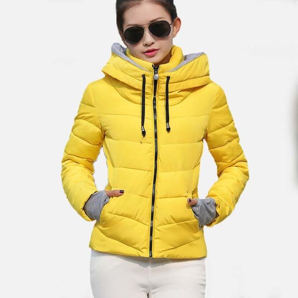 

2021 new winter women jacket short cotton-padded women clothing parka overcoat casual casacos winter coat jaqueta feminina inverno gr4z, Black