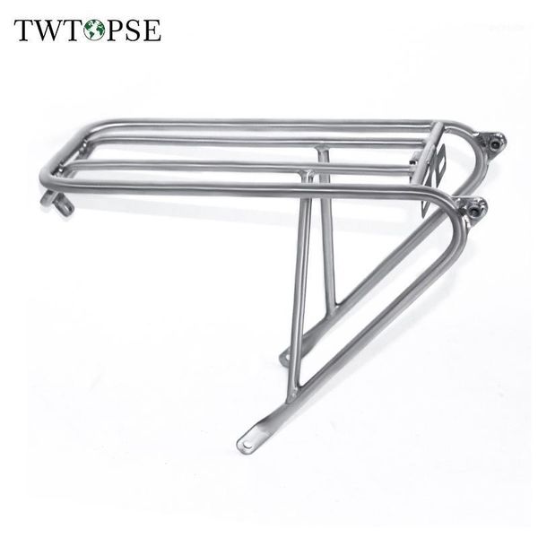 

twe 275g cycling titanium bike standard racks for brompton folding bicycle rack c v disc brake easy wheel cargo racks 112mm1