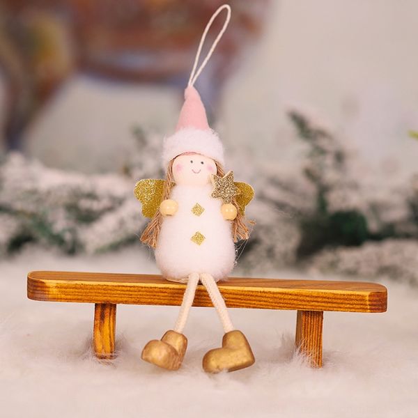 

knauz gold mingguan decoration cute plush girl angel doll christmas tree children pendant pend mingguan decoration cute plush girl angel gif