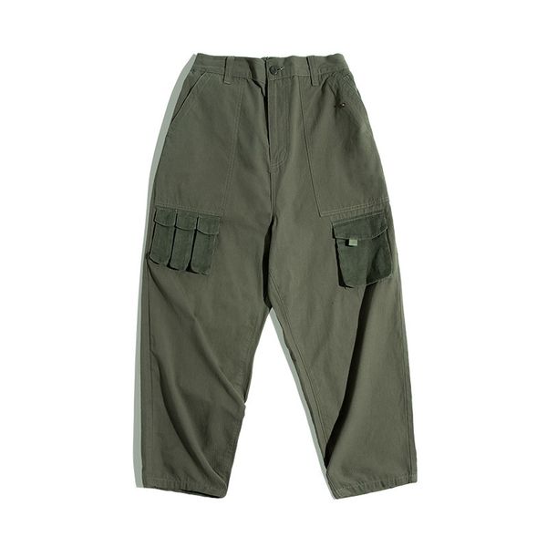 

pocket men the vintage overalls loaded work splicing dog suit sateen classic stright pants new bottoms cjmx, Black