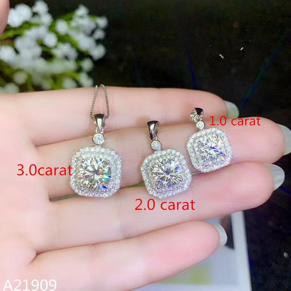 

kjjeaxcmy boutique jewels 925 sterling silver inlaid mosang diamond gemstone ladies pendant necklace support detection luxury n q1117