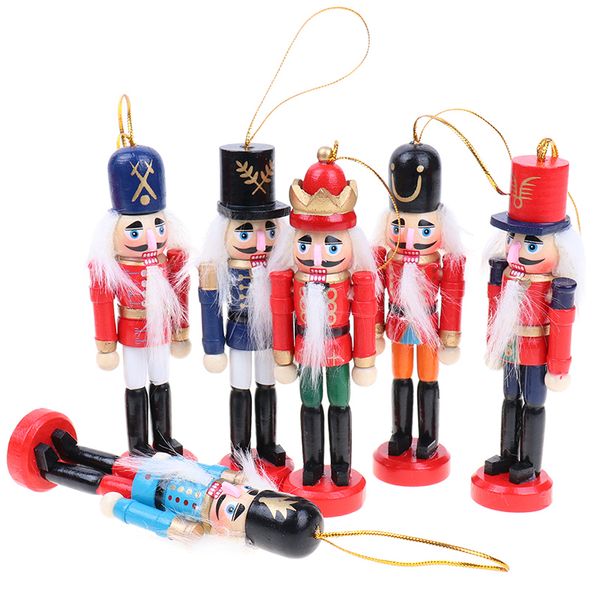 

2021 latest12cm кукол рождественские украшения рабочего стола украшение мультфильмы рисования грецкие солдаты ленточные куклы щелкунчик мини