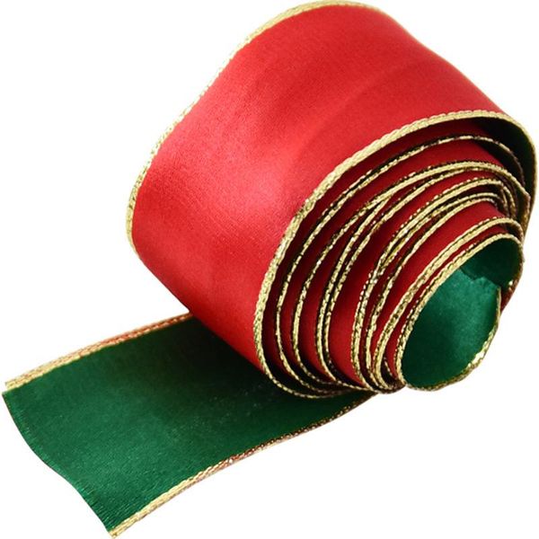

3.8x200cm christmas gilding ribbons wedding festival party decoration for diy christmas decoration for home