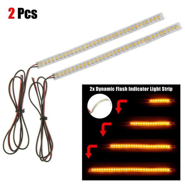

1pair led strip dc12v 5w led dynamic sequential side mirror turn signal lights warning strip tape signal stickers