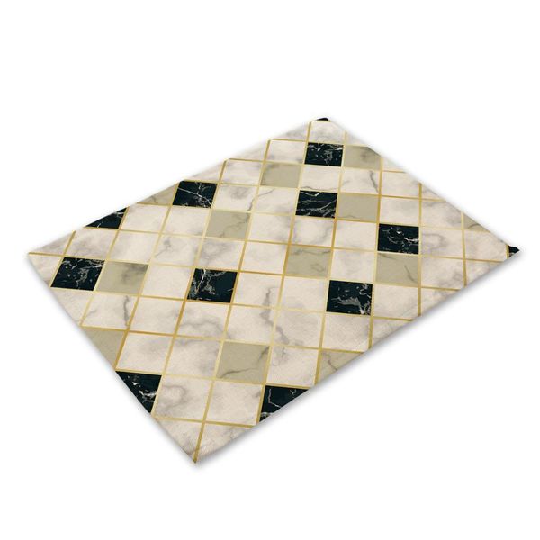 

1pcs colorful geometric printed kitchen placemat dining table mat coaster cotton linen pads cup mats 4232cm home decor ml0001 h bbyjqv