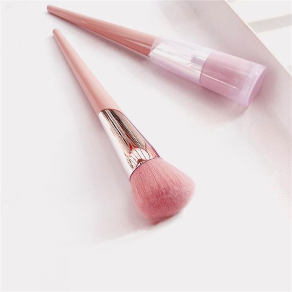 

makeup brushes kabuki-buff foundation brush 115 - pink round-angled base contour shaping cosmetics tools