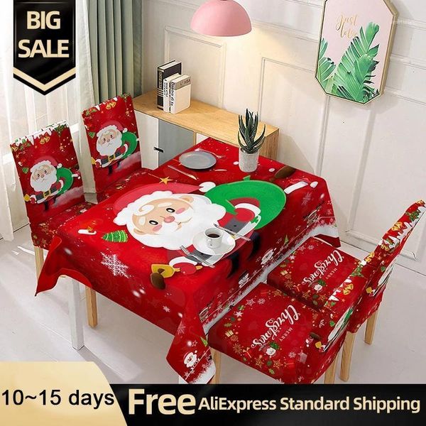 

chair covers 4pcs christmas cover stretch xmas elastic dining room seat slipcovers for banquet party decor1