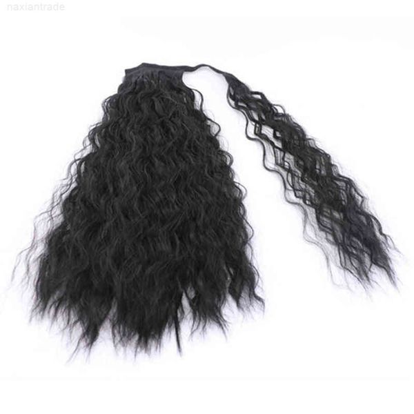 

long curly hair wigs tail, Black