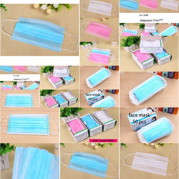 

layer mask mutiple face disposable ear-loop 3 dust colors mouth masks anti-dust cover non-woven emiwemiw s8sx