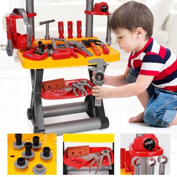 

children repair tools toys engineering maintenance garden tool boy toy play house educational electric drill screw toy set for k lj201009