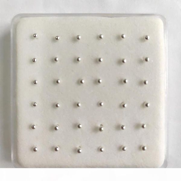 

pack of 36pcs 925 sterling silver 1.8mm plain ball nose studs nostril piercing body jewellery