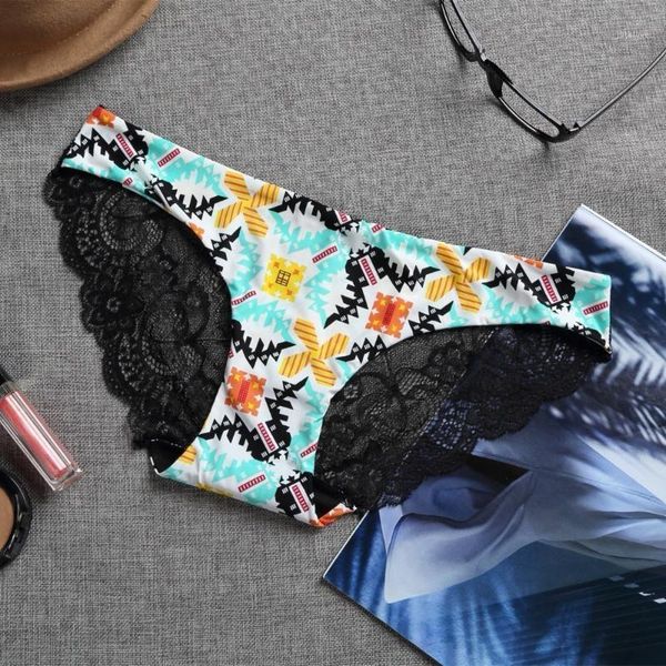 

ladies underwear woman panties fancy lace calcinha renda panties for women traceless crotch of cotton briefs, Black;pink