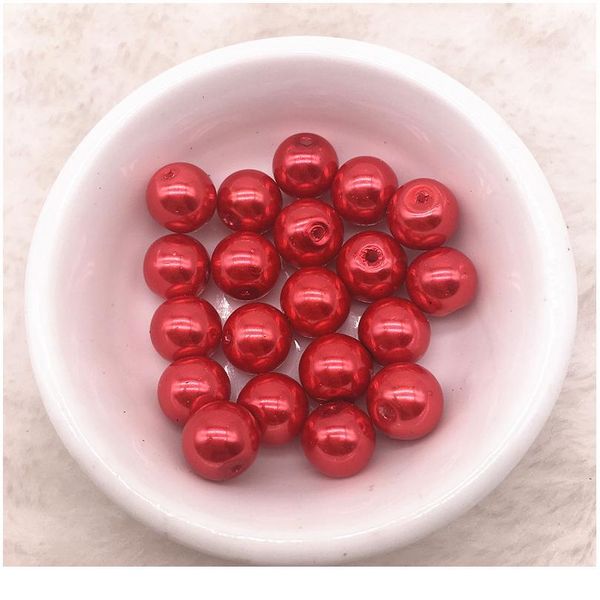 

wholesale 4/6/8/10mm glass beads imitation pearls beads round pearl beads for jewelry making diy bracelet qylath