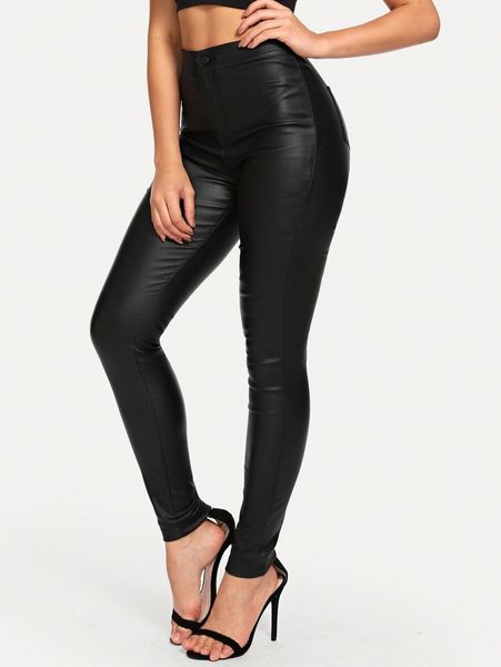 

high waist high stretch skinny jeans 741l#, Blue