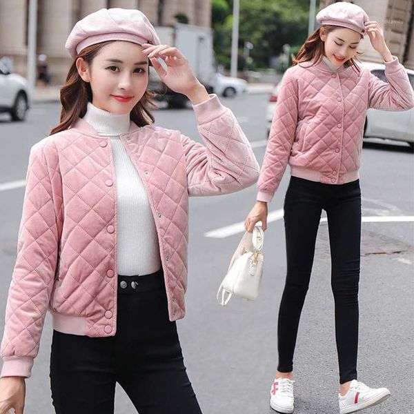 

autumn winter 2020 new parkas basic jackets female women winter plus hooded coats cotton jacket womens outwear coat1, Black