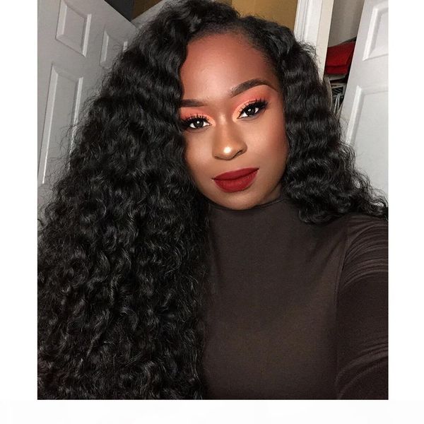 

kinky curly human hair weave 3 bundles or 4 bundles peruvian indian malaysian 100% virgin human hair natural color 8-28 inches, Black
