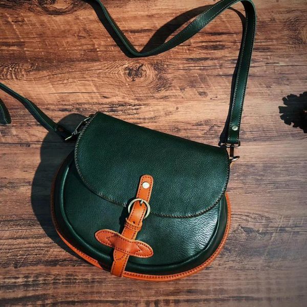 

johnature retro saddle women bag 2021 new genuine leather hasp versatile shoulder & crossbody bags soft cowhide messenger bag
