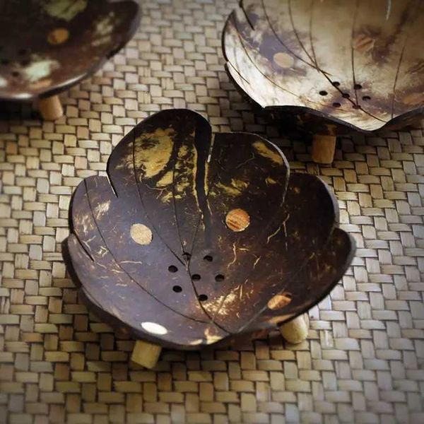 

from bathroom thailand retro wooden creative coconut shape soap dishes holder home accessories ing