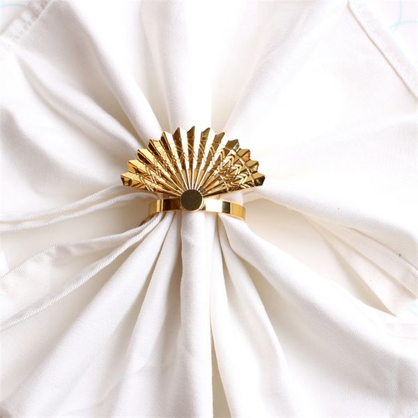 

shell and fan napkin ring gold napkin holder table