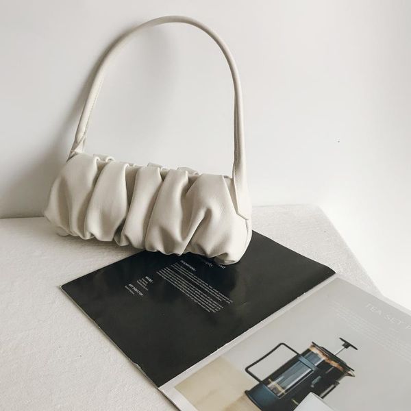

shoulder bags one should women's bag 2021 soft cowhide pleated underarm simple